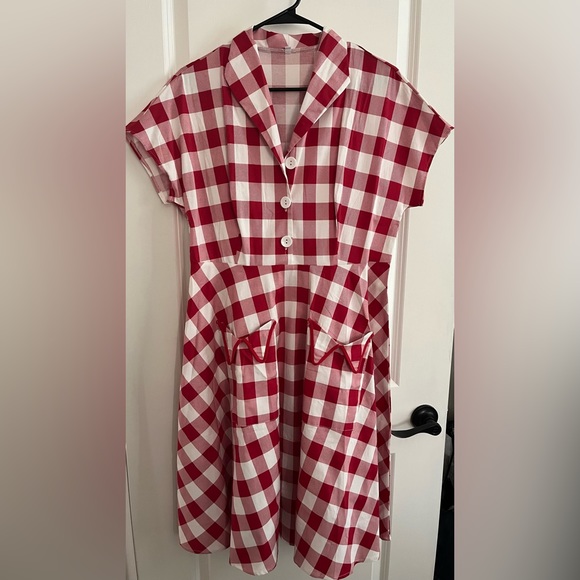 Dresses & Skirts - Retro-Style Plaid Dress 2XL